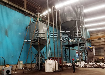 碳粉噸袋拆包投料裝置，東營無塵噸袋破袋機(jī)案例